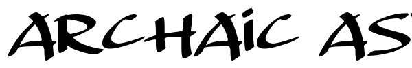 Archaic Asian Inks font preview